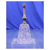 Cut Glass Bell w/ Metal Handle