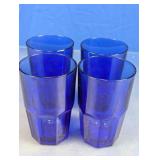 Blue Glass Tumblers Set