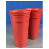Red Plastic Reusable Drinking Cups