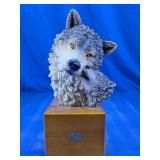 The Gray Rock Collection Wolf Head Figurine