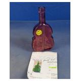 Vintage Purple Figural Violin Glass Bottle