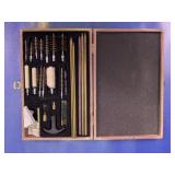 (1) Gun Cleaning Kit Wood Case Set
