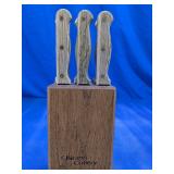 Chicago Cutlery 3-Piece Steak Knife Set w/ Block