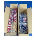 American Flag Items Lot Wood Flags and Keychains