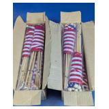 American Small Flags Lot Wooden Stick Flags