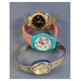 Mixed Wristwatch Lot Sharp Quartz Swatch Westclox