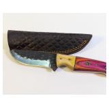 Custom Fixed Blade Knife w/ Leather Sheath