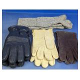 (4) Leather & Knit Gloves - Trucker's & More