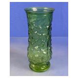 Textured Green Glass Bud Vase
