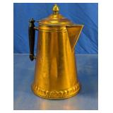 Copper and Brass Coffee Pot with Handle