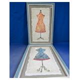 Framed Dress Form Wall Art Set