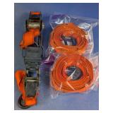 HFT Heavy Duty Orange Ratchet Tie Down Straps