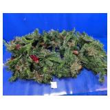 Christmas Pine Garland with Lights