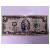 1976 US Two Dollar Bill Jefferson Note