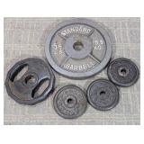 (5)Assorted Weight Plates Lot