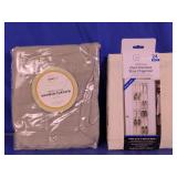 Cotton Shower Curtain & Shoe Organizer Set