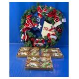 Texas Cowboy Wreath & Ornament Lot