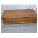 Wooden Storage Chest with Casters