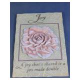Rose Plaster Wall Plaque & Mindfulness Cards