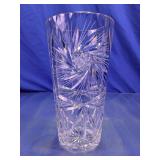 Cut Glass Vase Starburst Pattern