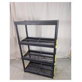 4-Tier Heavy Duty Plastic Shelving Unit