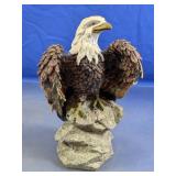 Bald Eagle on Rock Resin Figurine