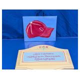 Inspirational Wood Plaque & Baseball Cap Canvas
