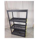 4-Tier Heavy Duty Plastic Shelving Unit
