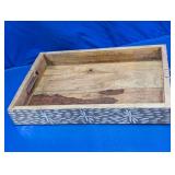 Hand-Carved Wooden Decorative Serving Tray