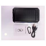Solar Power Bank Charger w Flashlight