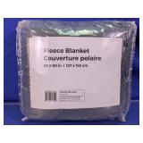 Charcoal Gray Fleece Throw Blanket