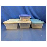 Sterilite Clear Storage Bin with Lid