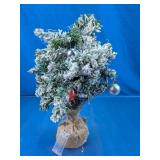 Flocked Christmas Tree Decor Burlap Base