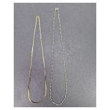 (2) Assorted Chain Necklaces