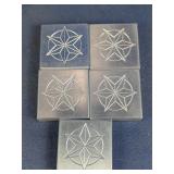 (5) Metal Star Design Coasters