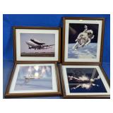(4) NASA Aviation Framed Prints