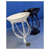 (2) Makora Hand Blown Glass Compotes