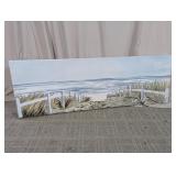 Coastal Beach Scene Canvas Wall Art
