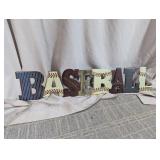 Decorative Baseball Letter Wall Sign
