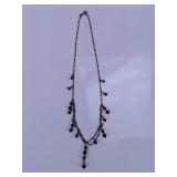 (1) Red Bead Dangle Chain Necklace