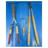 Garden Tool Set Shears Loppers Cultivator