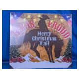 Texas Proud Western Christmas Wall Decor