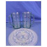 Coca-Cola Mugs and Glass Accent Plate