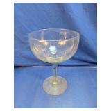 Clear Glass Stemmed Coupe Bowl 10.5 Inch