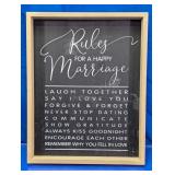Rules for a Happy Marriage Framed Wall Art