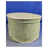 Floral Fabric Hat Box w/Celestial Interior