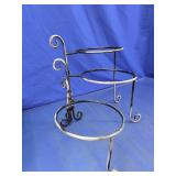 3-Tier Shabby Chic Metal Swivel Display Stand