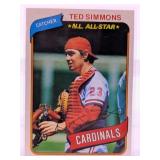 1980 TOPPS HOF TED SIMMONS CARD