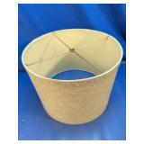 Beige Fabric Drum Lamp Shade 14 Inch