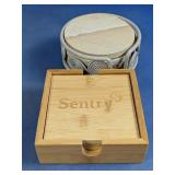 (2) Sentry Coaster Set w/ Holder